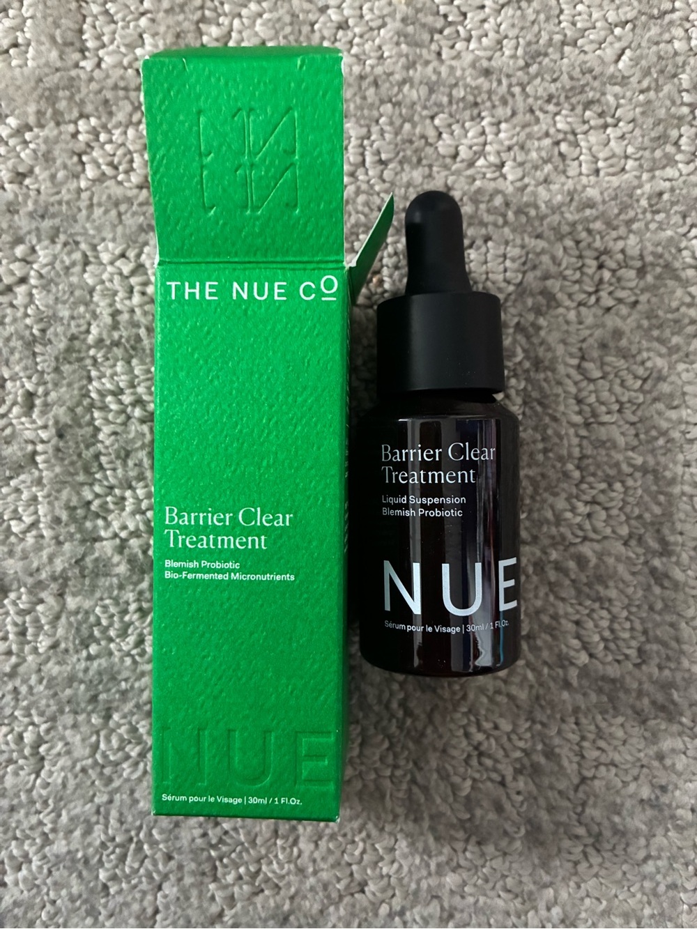 The nue co Barrier Clear Treatment Serum 1oz